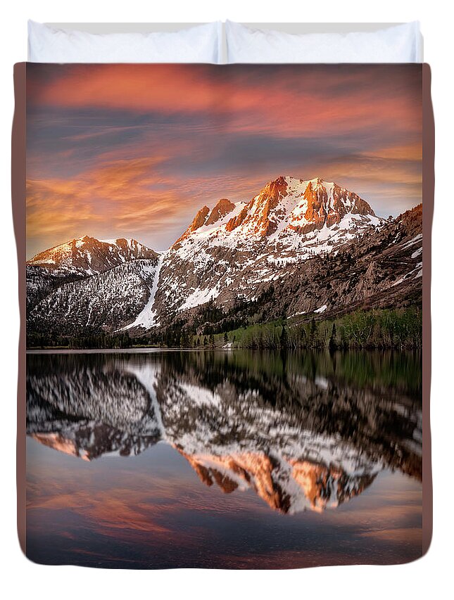 Sunrise Duvet Cover featuring the photograph Sunrise Eruption by Nicki Frates
