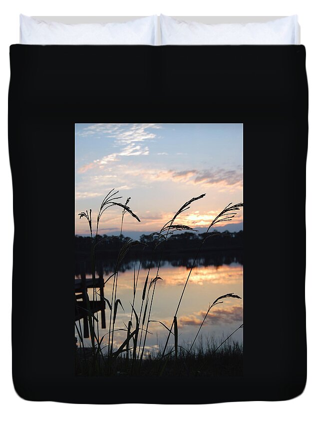 Sunrise Duvet Cover featuring the photograph Sunrise in Grayton 3 by Robert Meanor