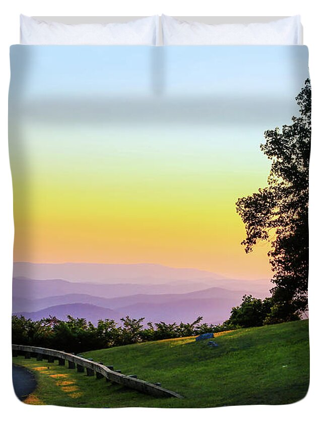 Sunrise Duvet Cover featuring the photograph Sunrise Waves by Dale R Carlson