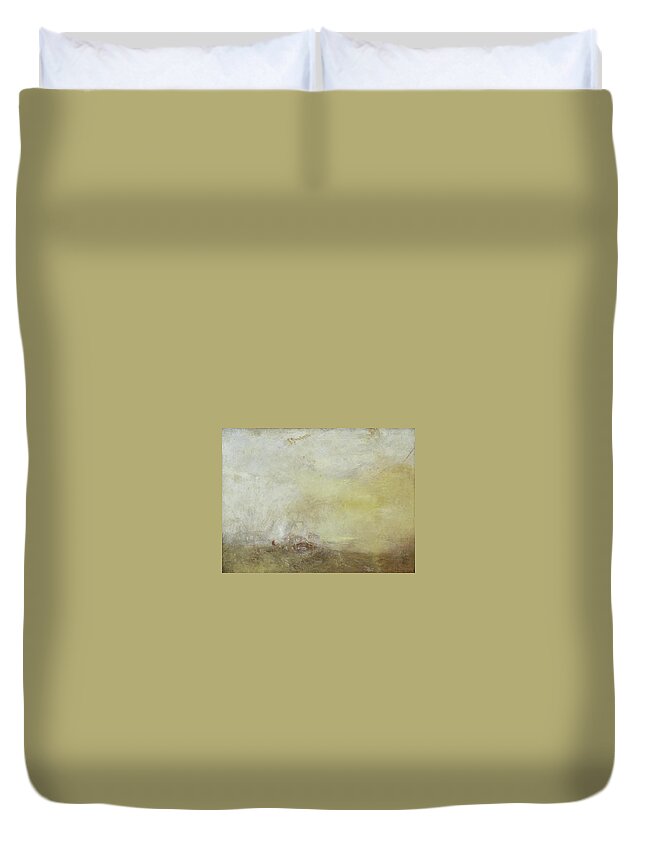 Joseph Mallord William Turner Duvet Cover featuring the painting Sunrise with Sea Monsters by Joseph Mallord