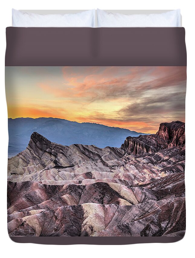 Sunset At Manly Beacon Duvet Cover featuring the photograph Sunset at Manly Beacon by George Buxbaum