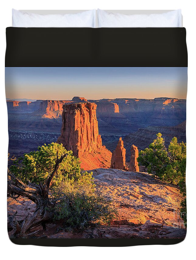 United States Duvet Cover featuring the photograph Sunset at Marlboro Point, Utah by Henk Meijer Photography