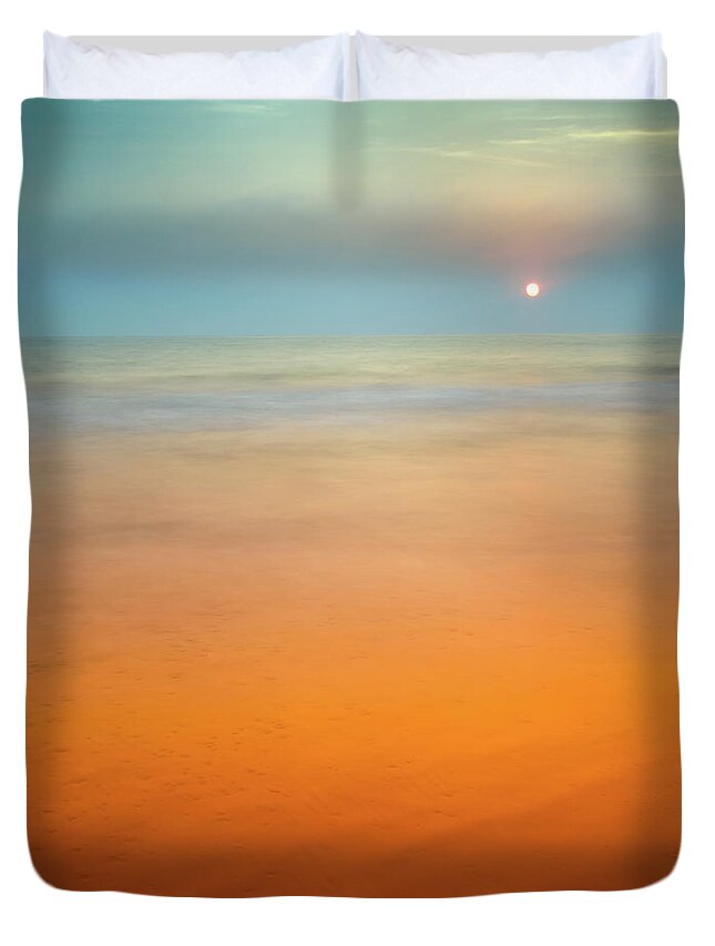 India Duvet Cover featuring the photograph Sunset at Verkala by Peter OReilly