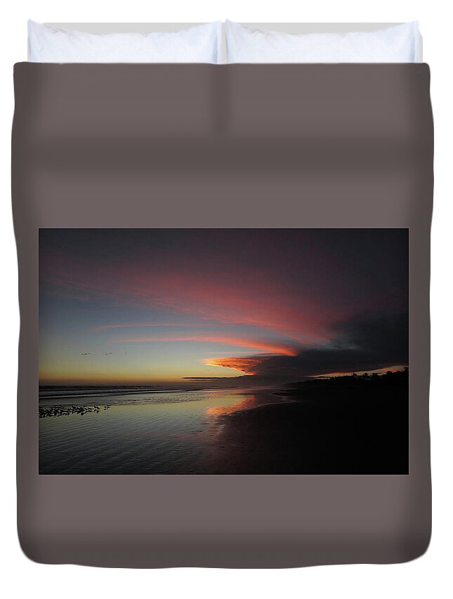 Sunset Duvet Cover featuring the photograph Sunset Las Lajas by Daniel Reed
