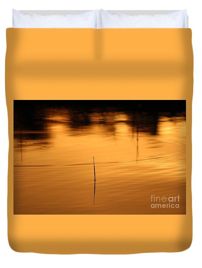 Sunset Duvet Cover featuring the photograph Sunset on the water 2 by Deena Withycombe
