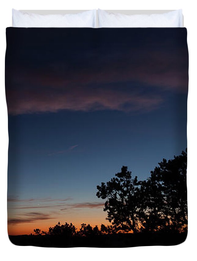 Desert Duvet Cover featuring the photograph Sunset Over the Utah Desert by David Watkins