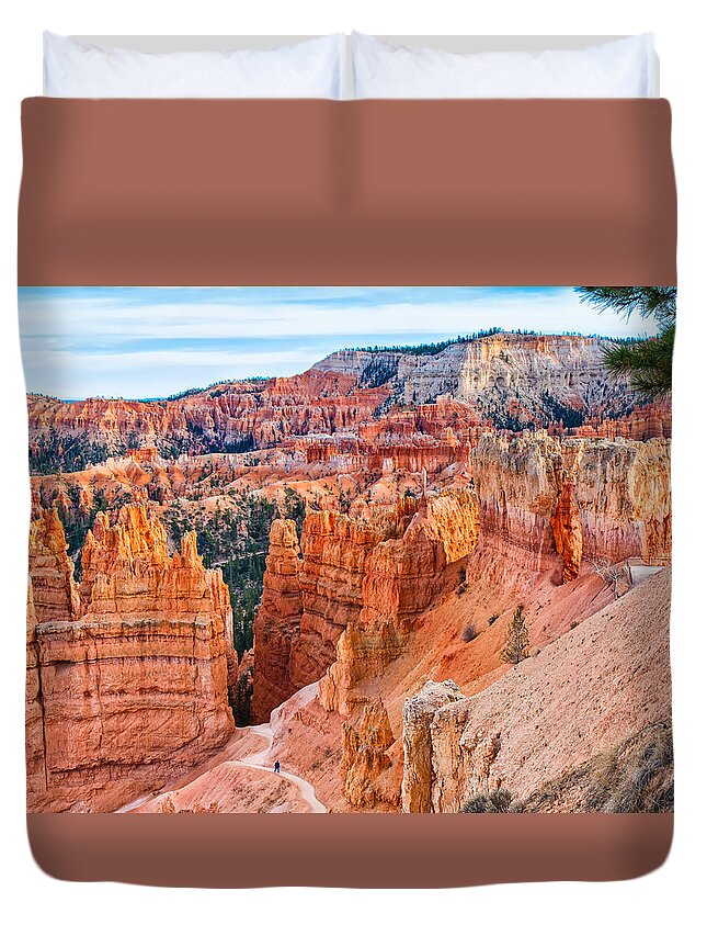Bryce Canyon National Park Duvet Cover featuring the photograph Sunset Point Tableau by John M Bailey