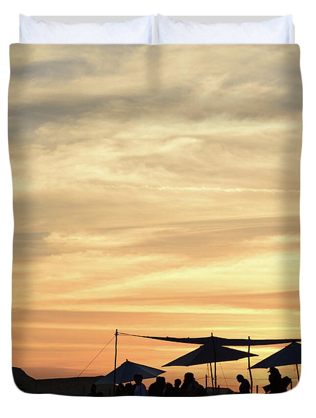 Sunset Duvet Cover featuring the photograph Sunset view by Arik Baltinester