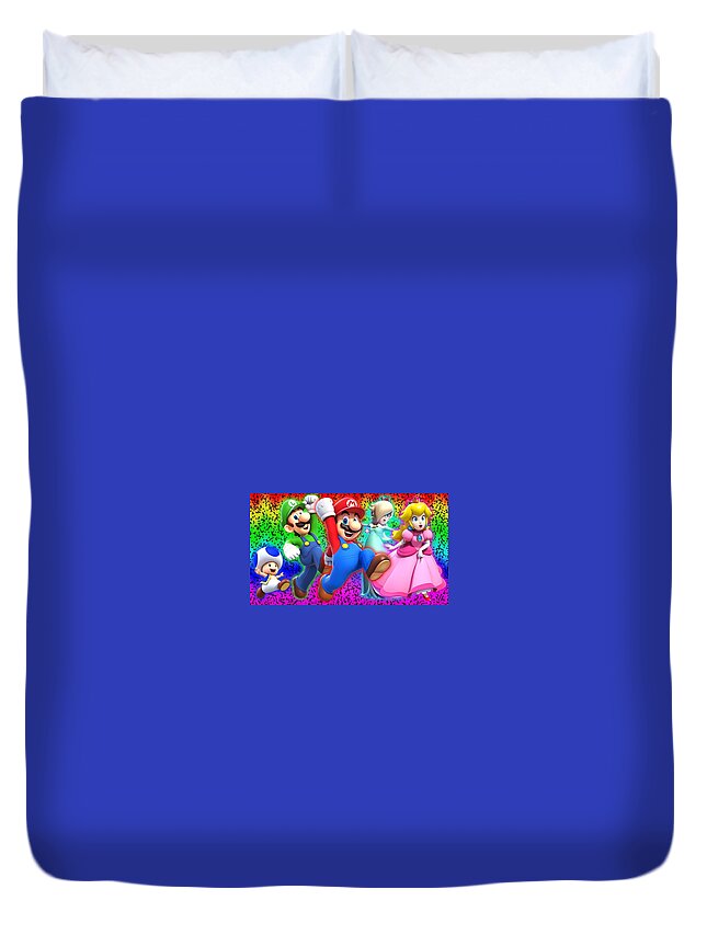 Super Mario 3d World Duvet Cover featuring the digital art Super Mario 3D World by Super Lovely