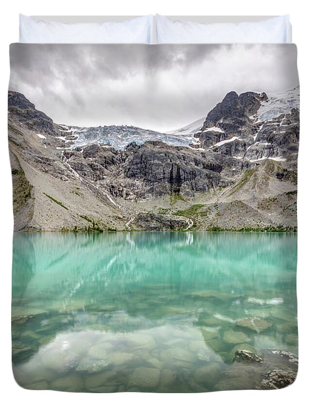 Joffre Lakes Duvet Cover featuring the photograph Super Natural British Columbia by Pierre Leclerc Photography