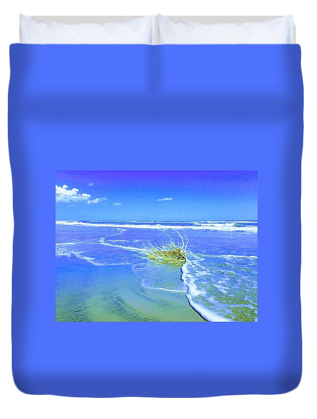 Ocean Duvet Cover featuring the photograph Surf Snuggle by Sherry Kuhlkin