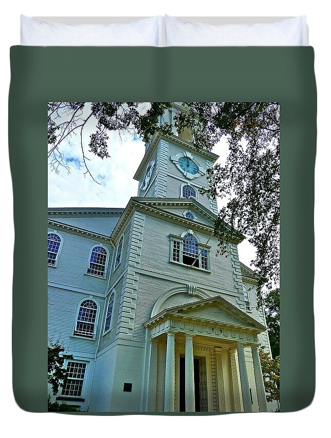 Church Duvet Cover featuring the photograph Surprise Your Mother by Diana Hatcher