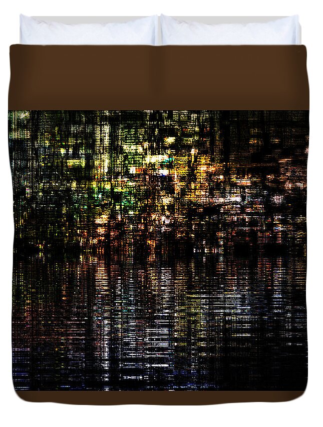 Surreal Evening Duvet Cover featuring the digital art Surreal Evening by Kiki Art