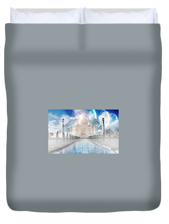 Surreal Duvet Cover featuring the digital art Surreal by Super Lovely