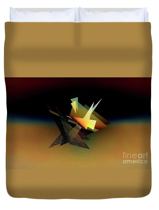 Sunrise Duvet Cover featuring the photograph Suspended by Diana Mary Sharpton