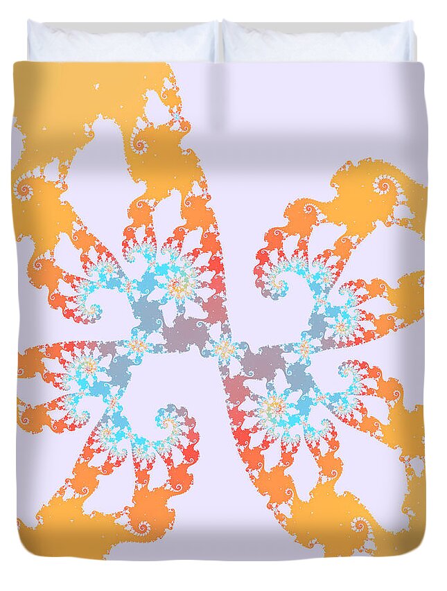 Fractal Duvet Cover featuring the digital art Suspended Disbelief by Blair Gibb