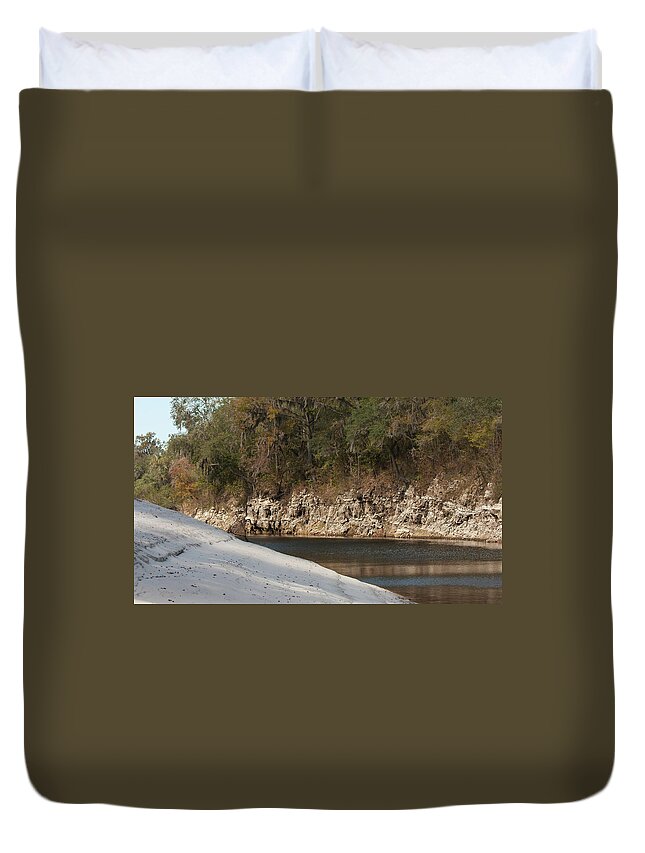 Suwannee Duvet Cover featuring the photograph Suwannee River Sand Water and Rock by Paul Rebmann
