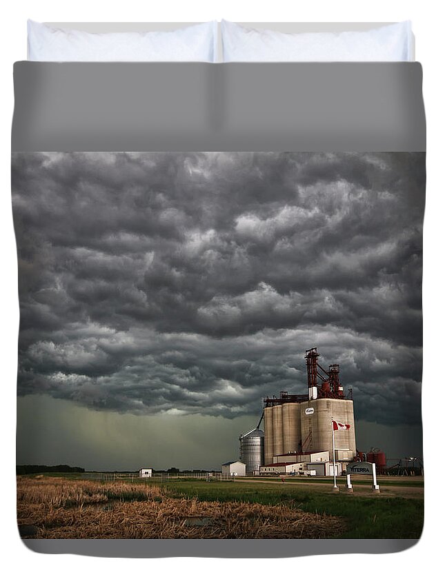 Clouds Duvet Cover featuring the photograph Swallowed by the Sky by Ryan Crouse