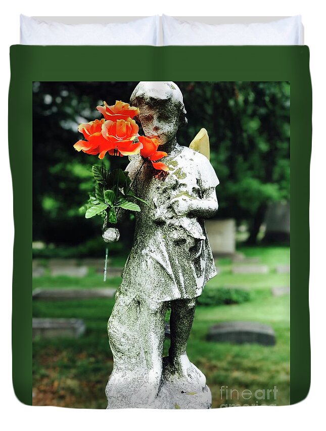 Tombstone Duvet Cover featuring the photograph Sweet Caroline by Michael Krek