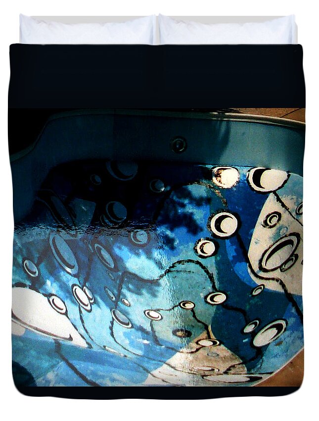 Swimming Pool Mural Duvet Cover featuring the painting Swimming Pool Mural 2 by William Russell Nowicki