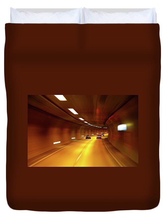 St Gallen Duvet Cover featuring the photograph Swiss Alpine Tunnel by KG Thienemann