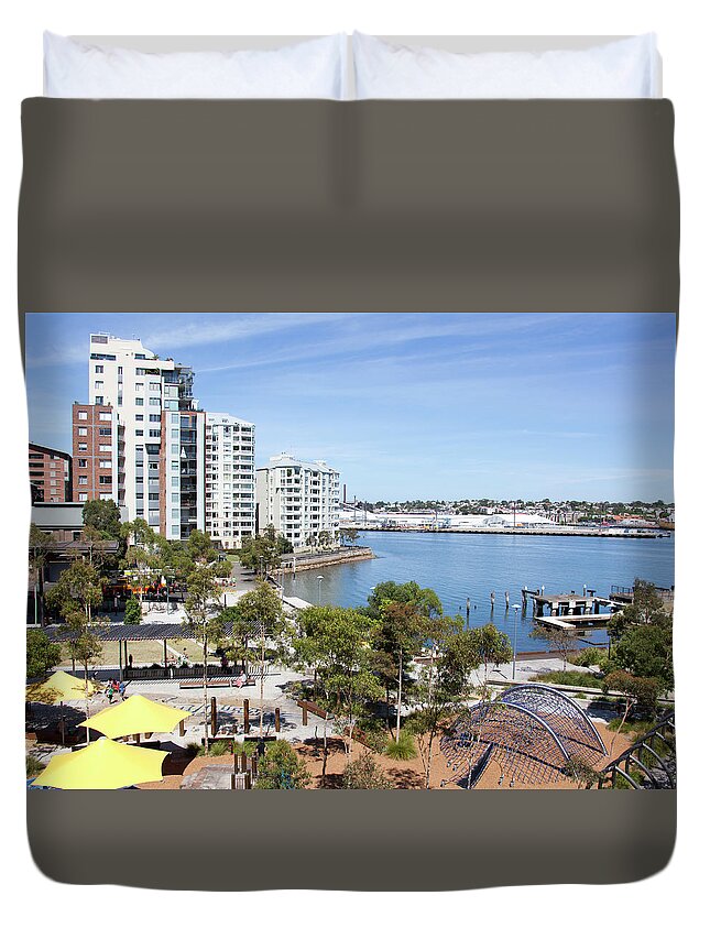 District Duvet Cover featuring the photograph Sydney Neighborhood by Ramunas Bruzas