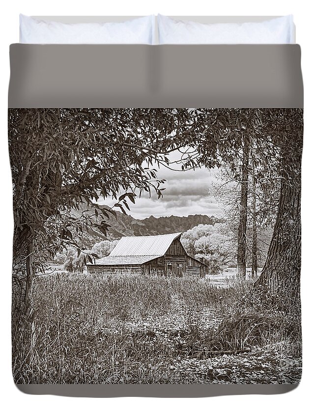 T.a. Moulton Barn Duvet Cover featuring the photograph T.A. Moulton Barn by Priscilla Burgers