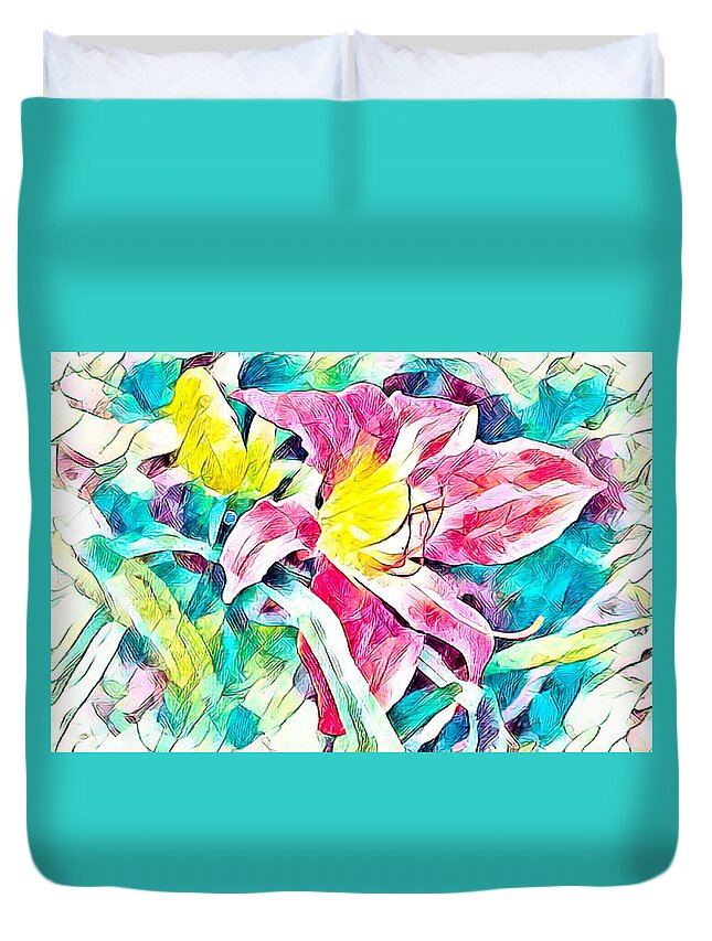 Flower Duvet Cover featuring the photograph Take Another Look by Ches Black