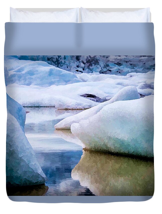Blue Duvet Cover featuring the photograph Take the space between us and fill it up some way by Neil Alexander Photography
