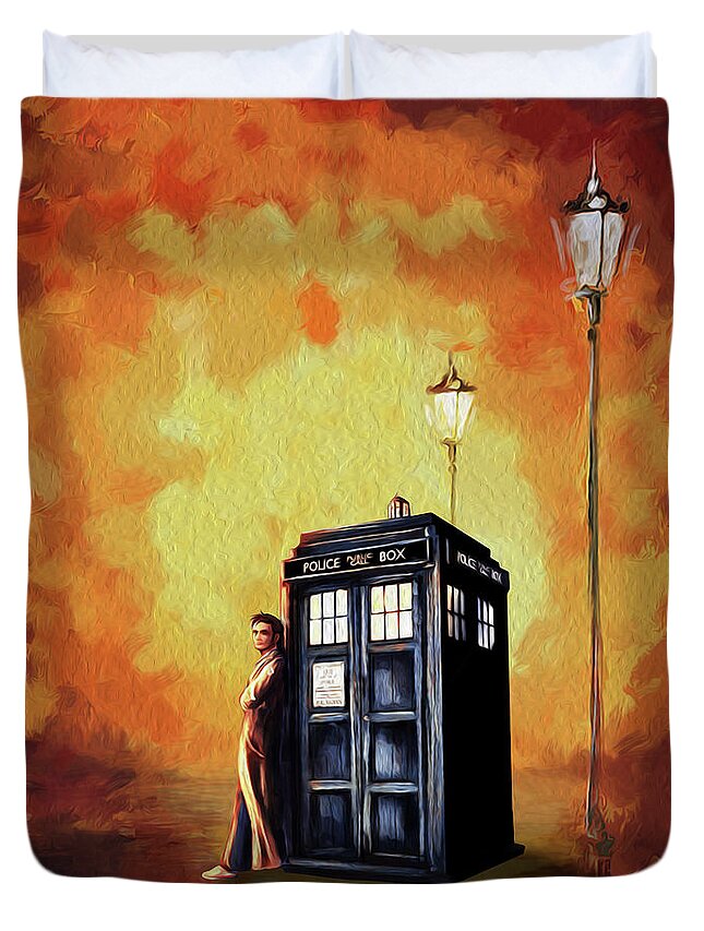 Tardis Doctor Who Art Painting Duvet Cover For Sale By Koko Priyanto