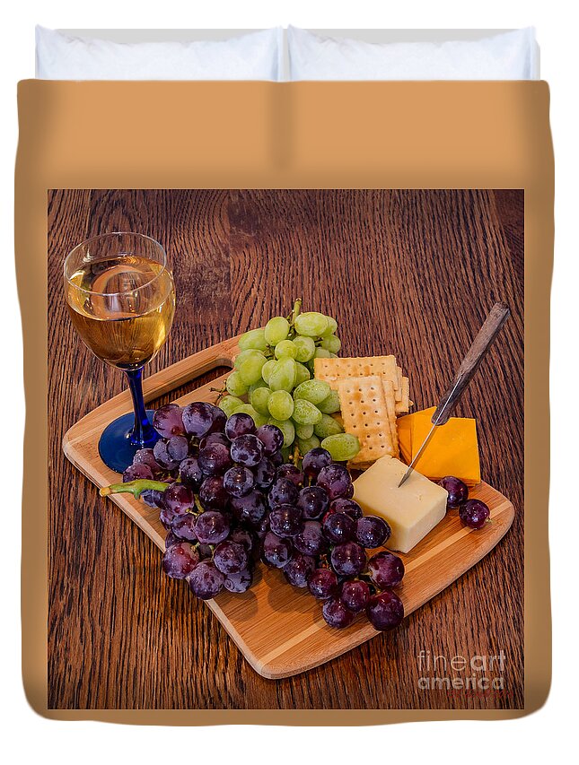 Still Life Photography Duvet Cover featuring the photograph Taste of the Grape by Sue Karski