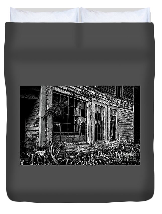 Windows Duvet Cover featuring the photograph Tattered by Randy Rogers