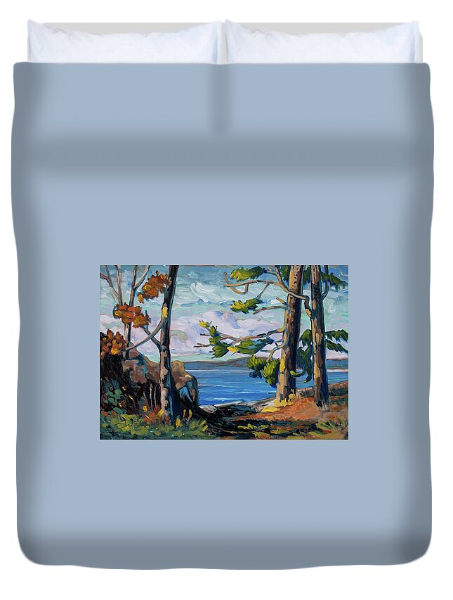 Taylor Beach Duvet Cover featuring the painting TaylorBeach by Rob Owen