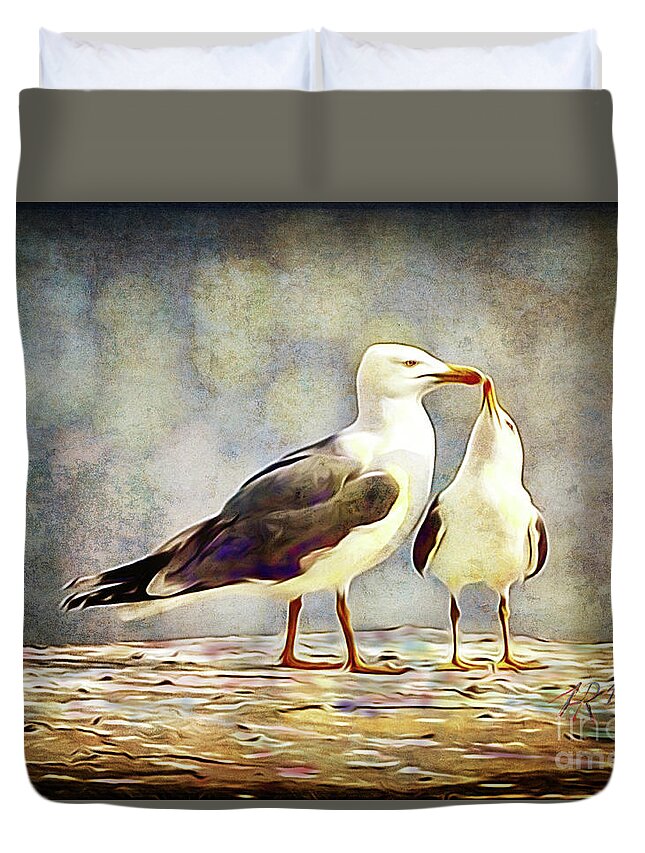 I Love You Duvet Cover featuring the painting Te Amo - I love you by Horst Rosenberger