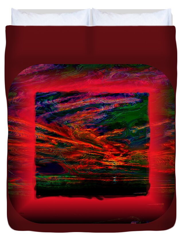 Sky Duvet Cover featuring the photograph Technicolor Sunset 2 by John M Bailey