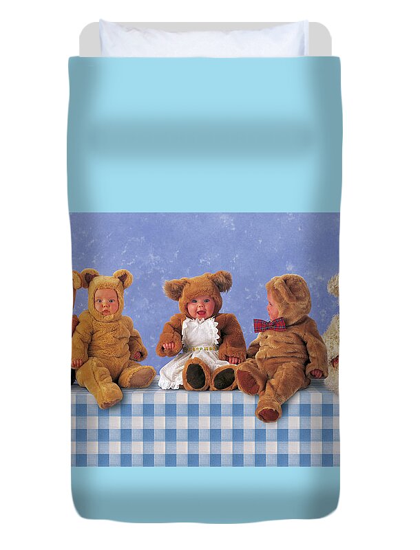 Picnic Duvet Cover featuring the photograph Teddy Bears Picnic by Anne Geddes