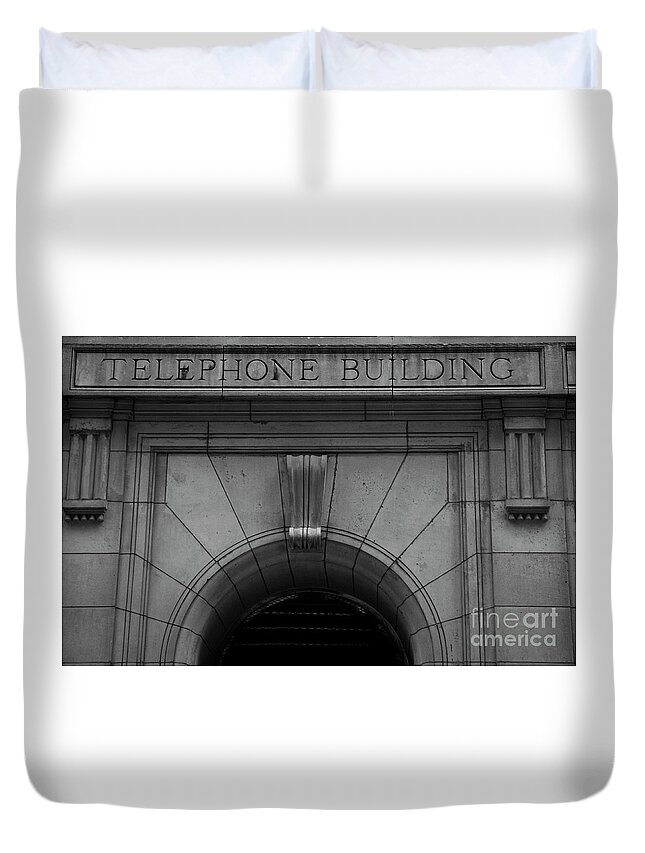 New York City; New York; Nyc; Manhattan; Telephone Building Duvet Cover featuring the photograph Telephone Building in New York City by David Oppenheimer
