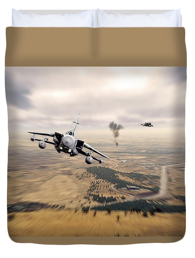 Tornado Gr4 Duvet Cover featuring the digital art Telic Strike by Airpower Art