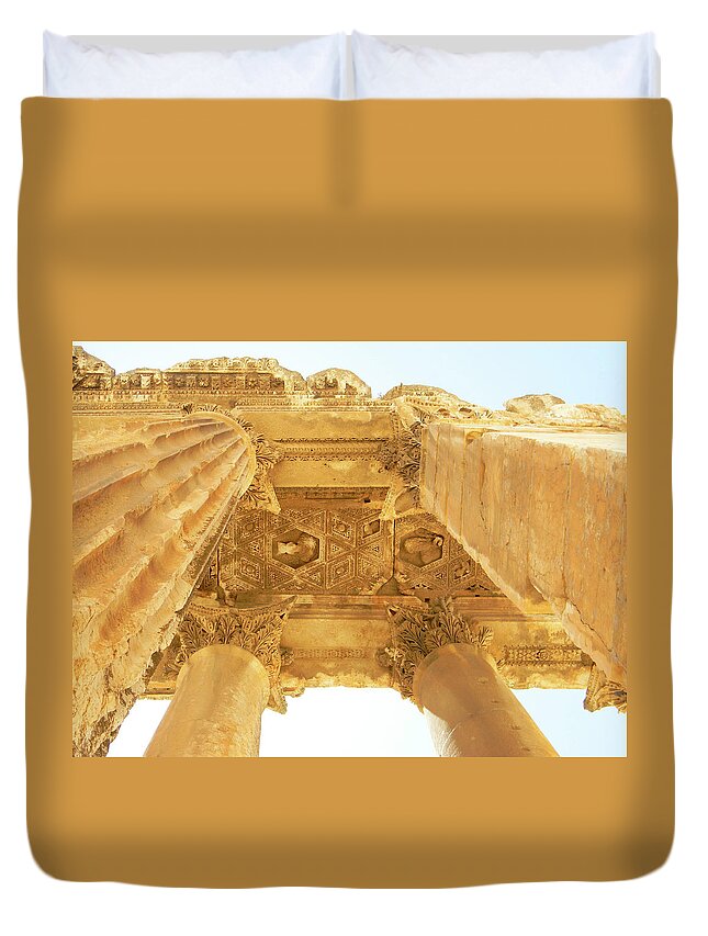 Marwan Khoury Duvet Cover featuring the photograph Temple of Bacchus by Marwan George Khoury