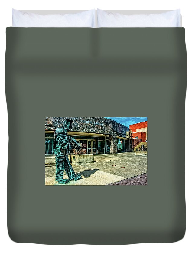 Terrell Library Duvet Cover featuring the photograph Terrel Library by Ed Broberg
