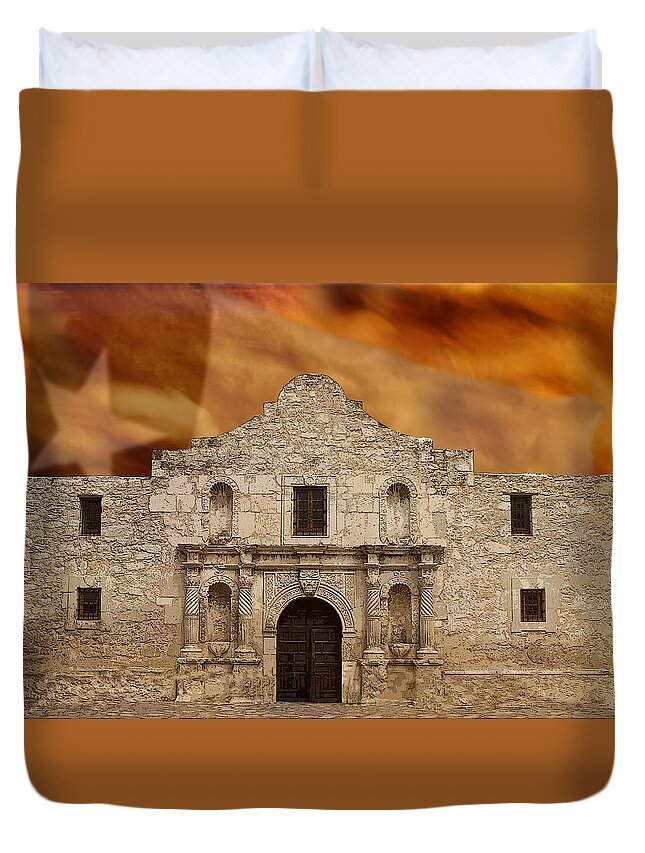 Americana Duvet Cover featuring the photograph Texas Pride by Scott Read