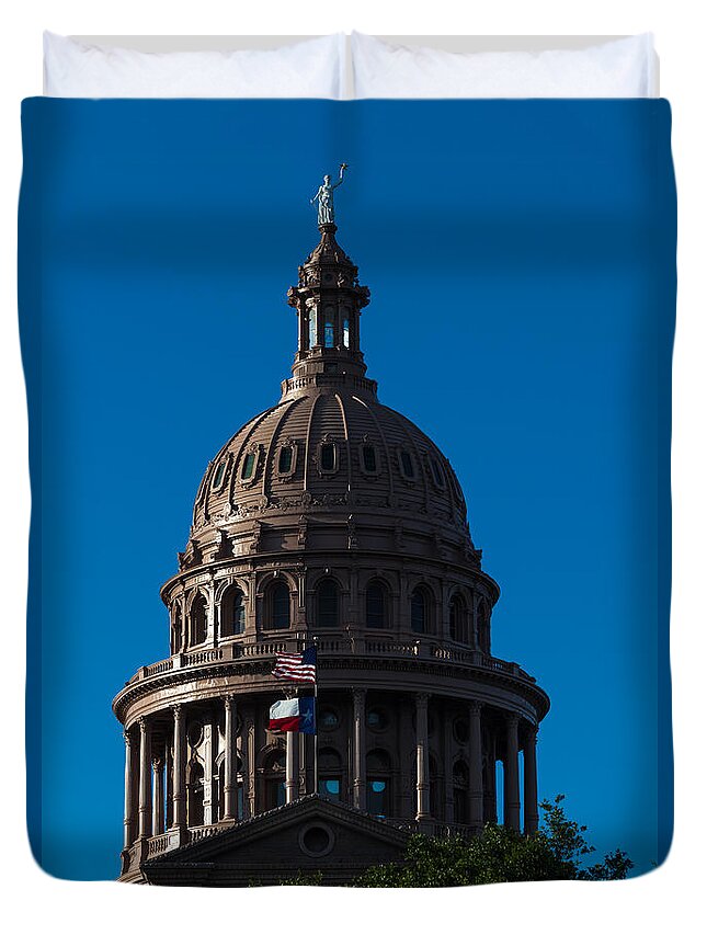 Architecture Duvet Cover featuring the photograph Texas State Capitol by Ed Gleichman
