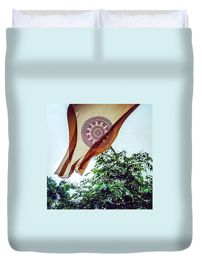 Wheel Duvet Cover featuring the photograph Thailand by Aleck Cartwright