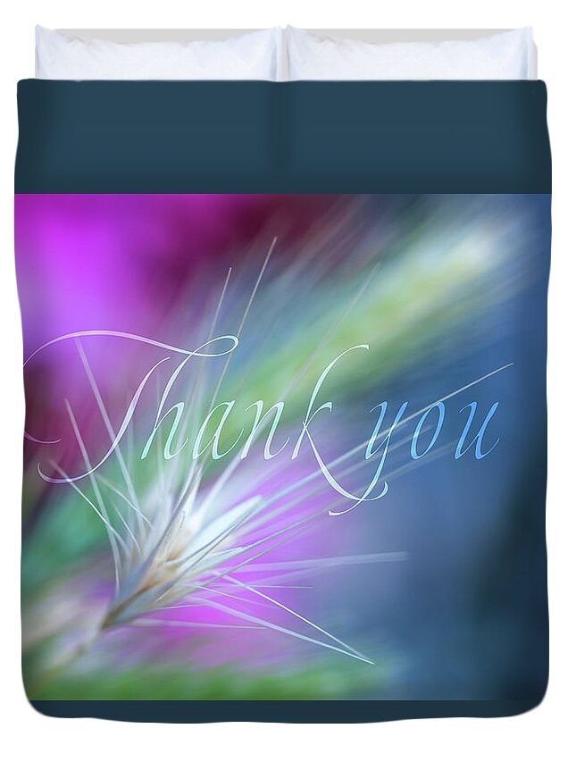 Thank You Duvet Cover featuring the digital art Thank you 5 by Terry Davis