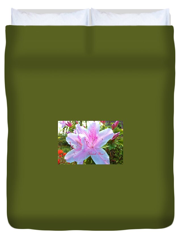Flower Duvet Cover featuring the photograph Thank You by Denise F Fulmer