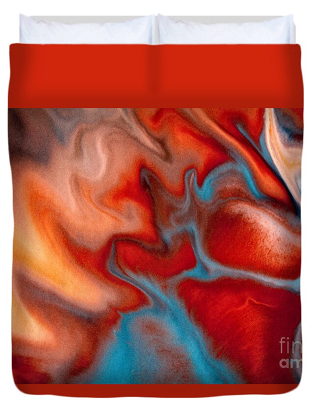 Abstract Duvet Cover featuring the painting The Abyss by Patti Schulze