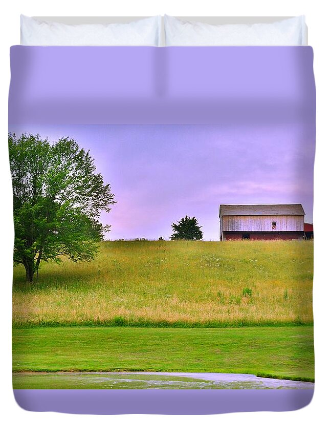 The American Landscape Duvet Cover featuring the photograph The American Landscape by Lisa Wooten