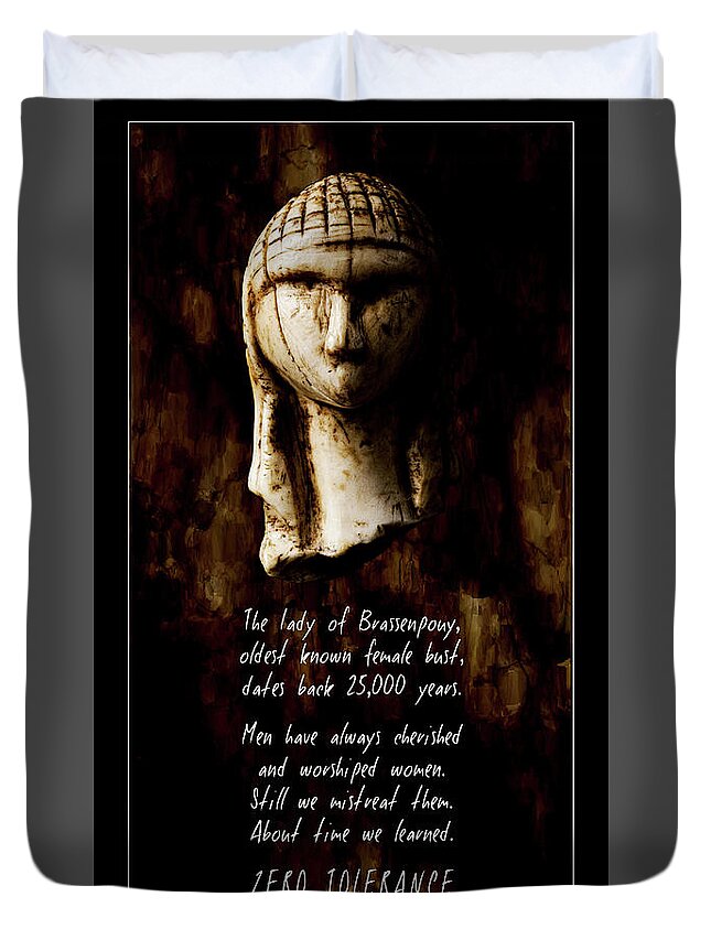 Zero Tolerance Duvet Cover featuring the photograph The Ancient Lady complete by Weston Westmoreland