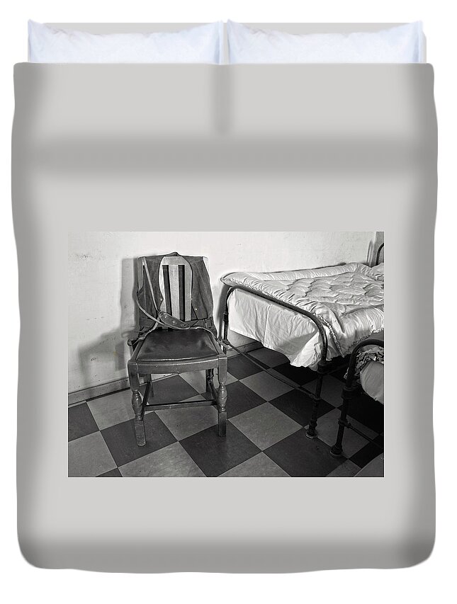 The Art Of Welfare Duvet Cover featuring the photograph The Art of Welfare. Bed chair. by Elena Perelman
