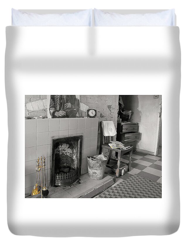 Art Duvet Cover featuring the photograph The Art of Welfare. Recent history. by Elena Perelman